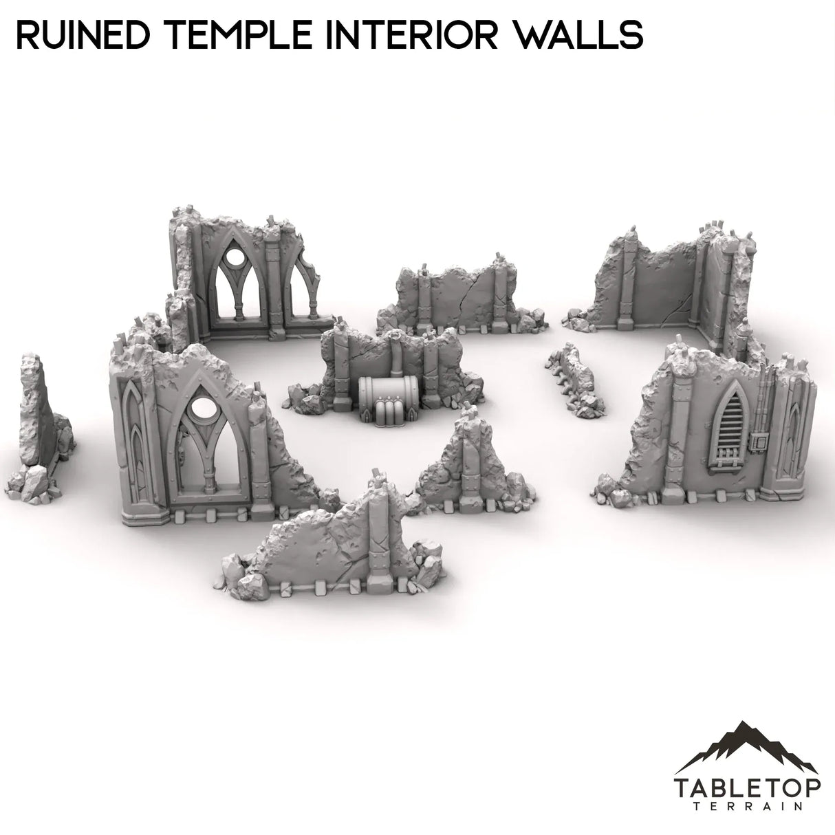 Tabletop Terrain Ruins Ruined Temple Interior Walls