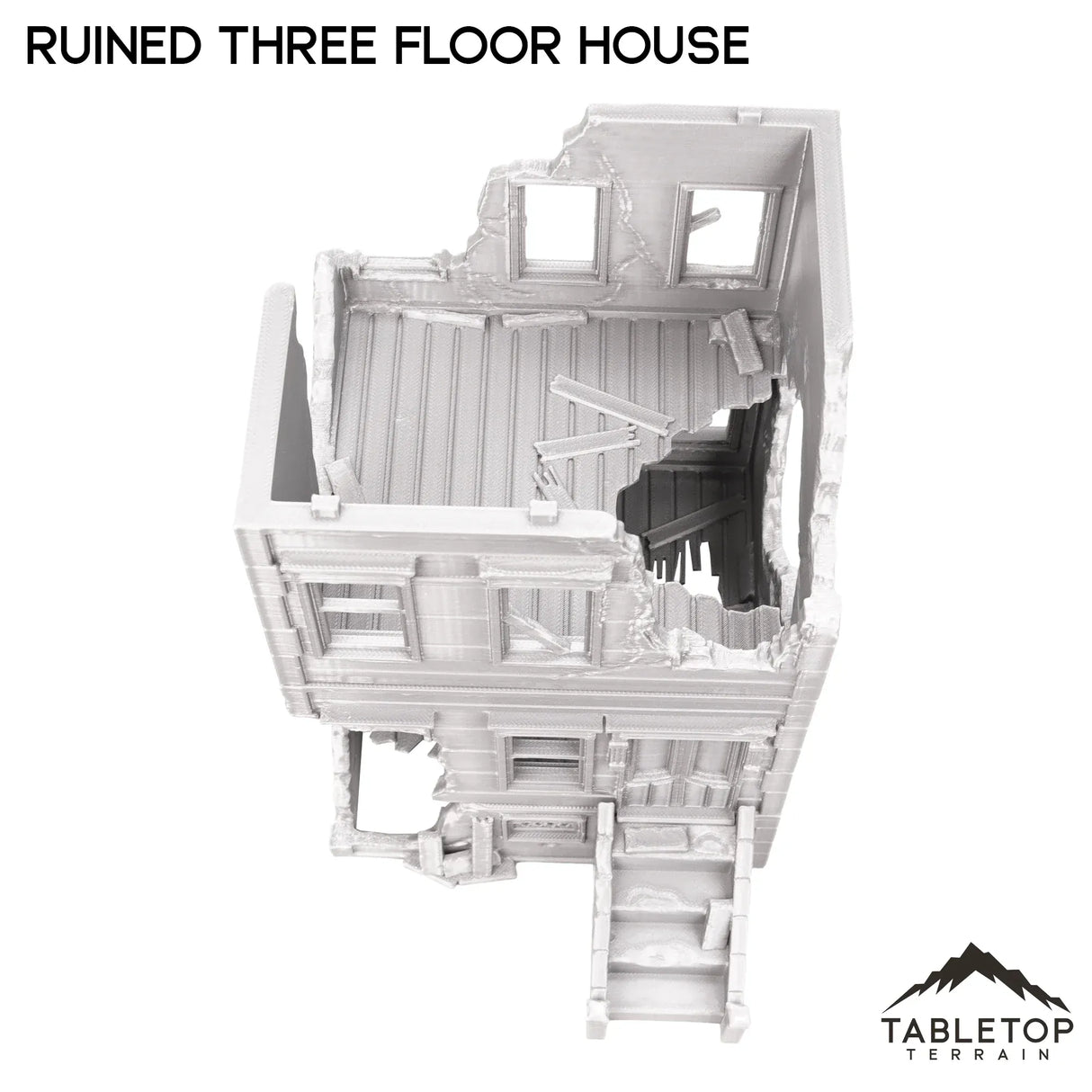 Tabletop Terrain Ruins Ruined Three Floor House