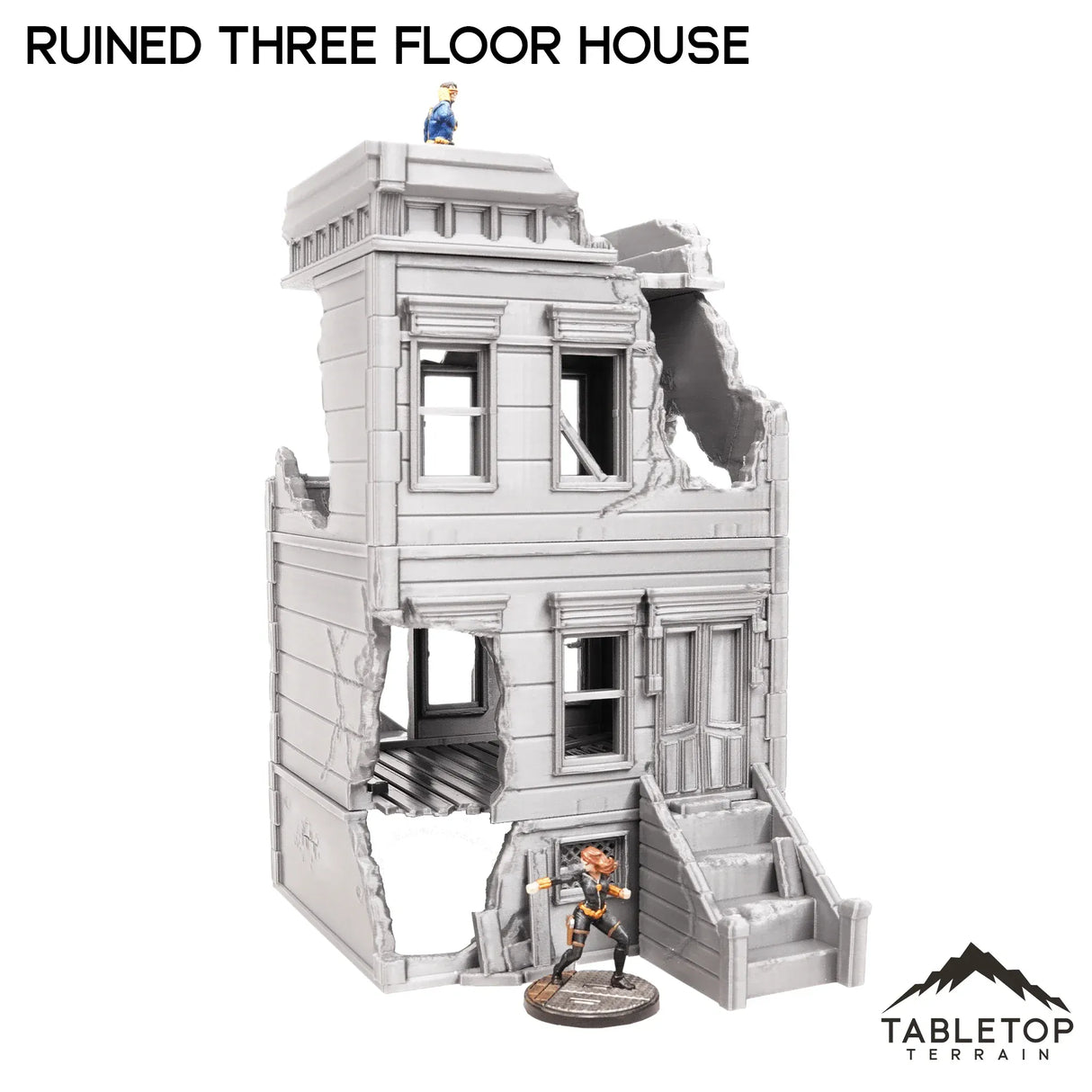 Tabletop Terrain Ruins Ruined Three Floor House
