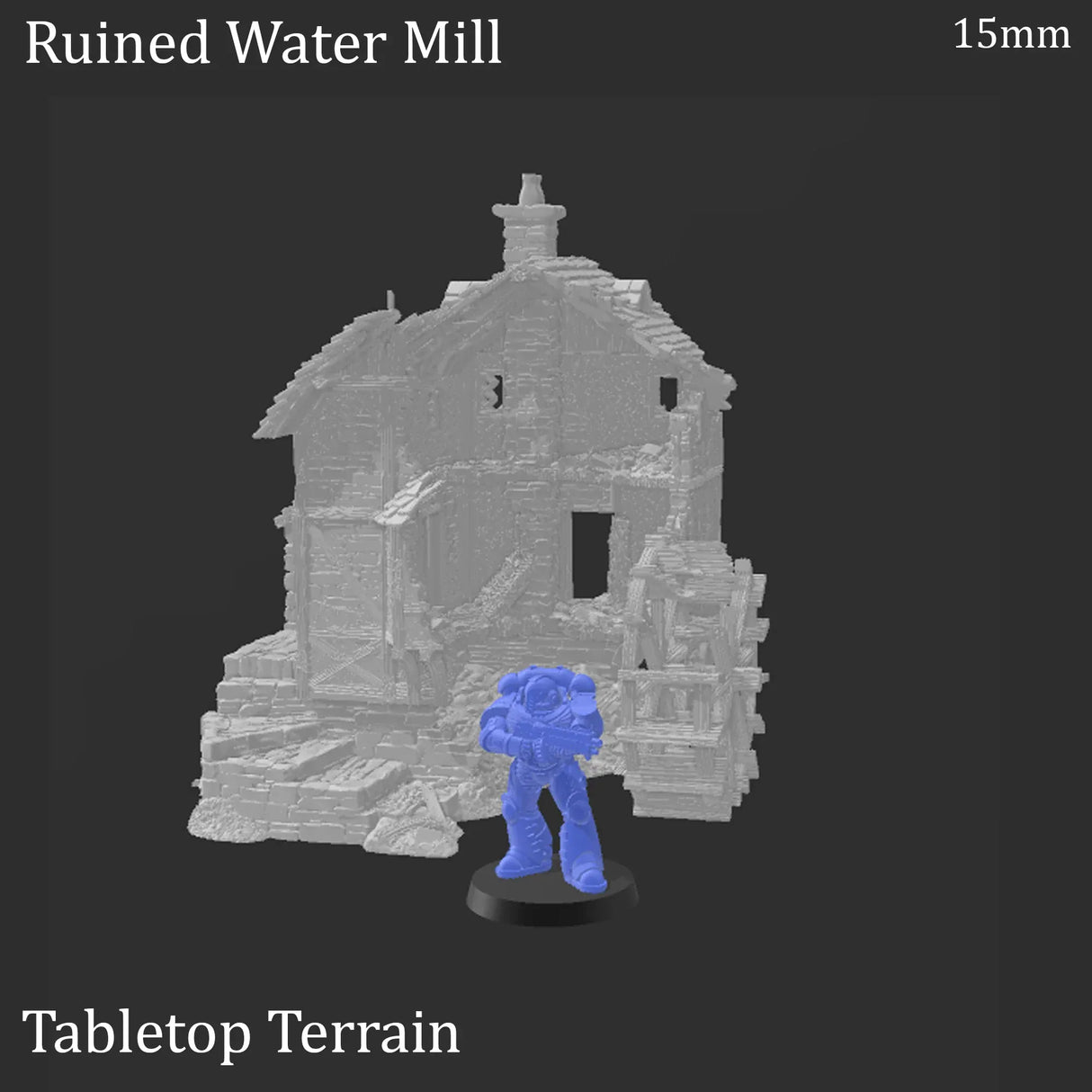 Tabletop Terrain Ruins Ruined Watermill - Fantasy Ruins