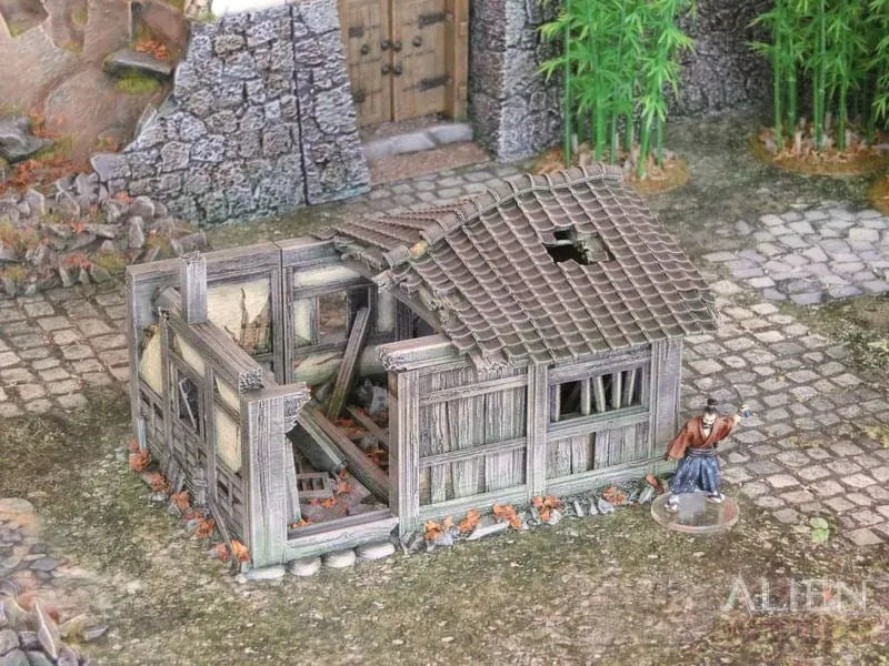 Tabletop Terrain Ruins Samurai Ruined Hut