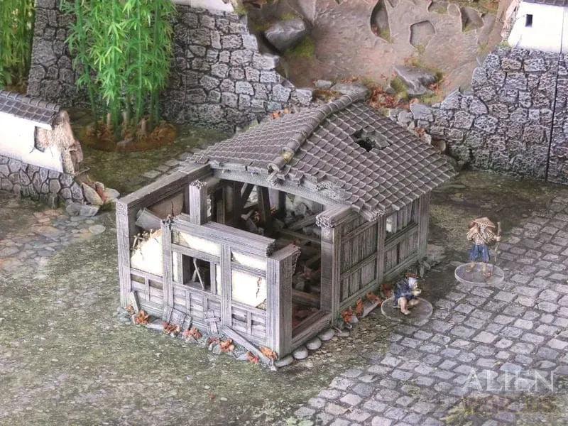 Tabletop Terrain Ruins Samurai Ruined Hut