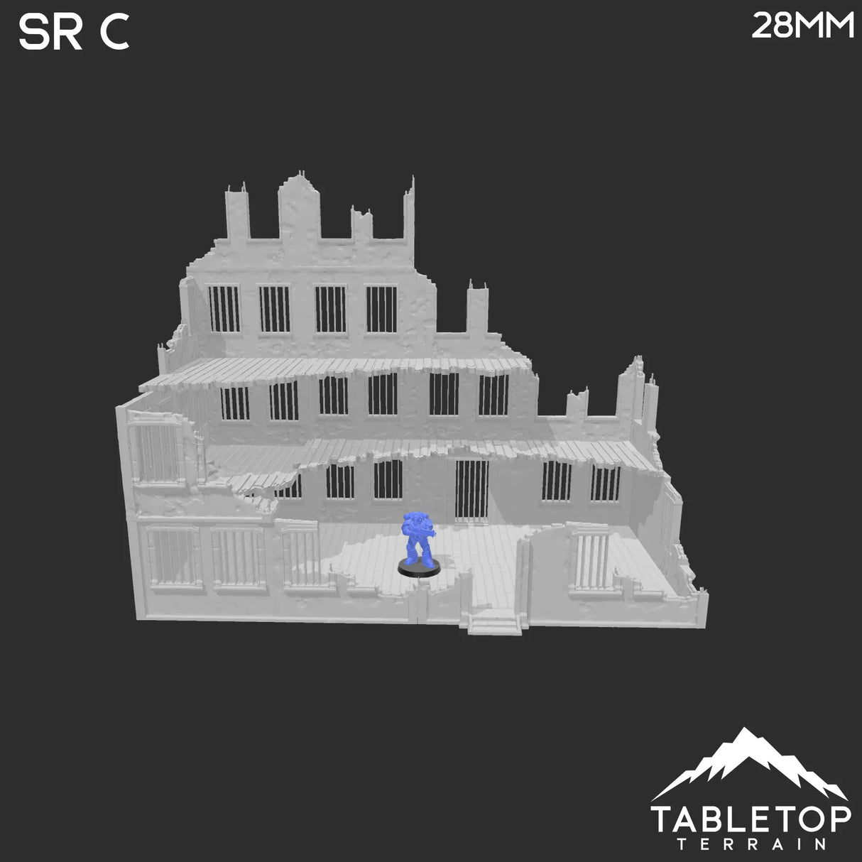 Tabletop Terrain Ruins Stalingrad Ruins C - WWII Building