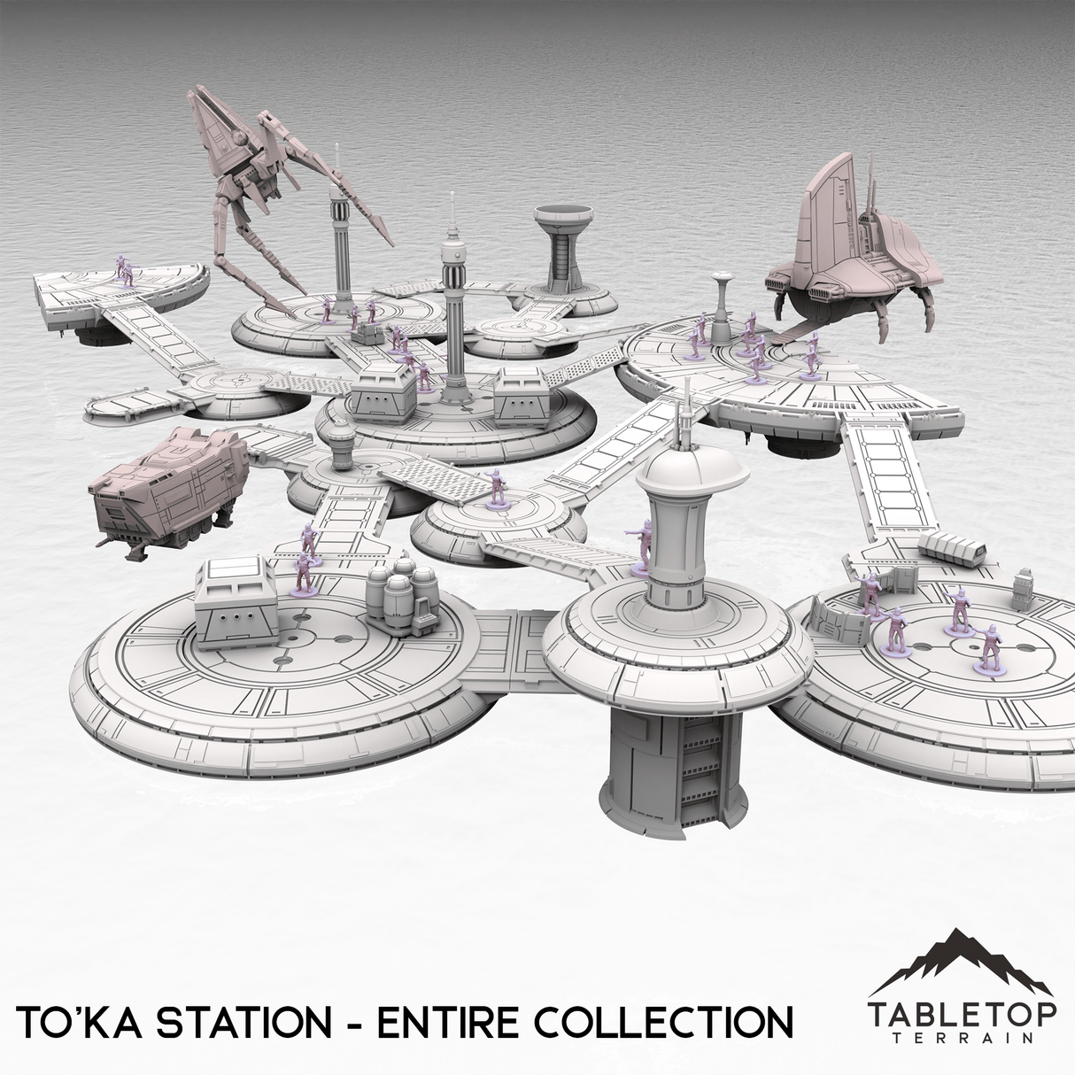Tabletop Terrain Ruins To'ka Station Table Sets