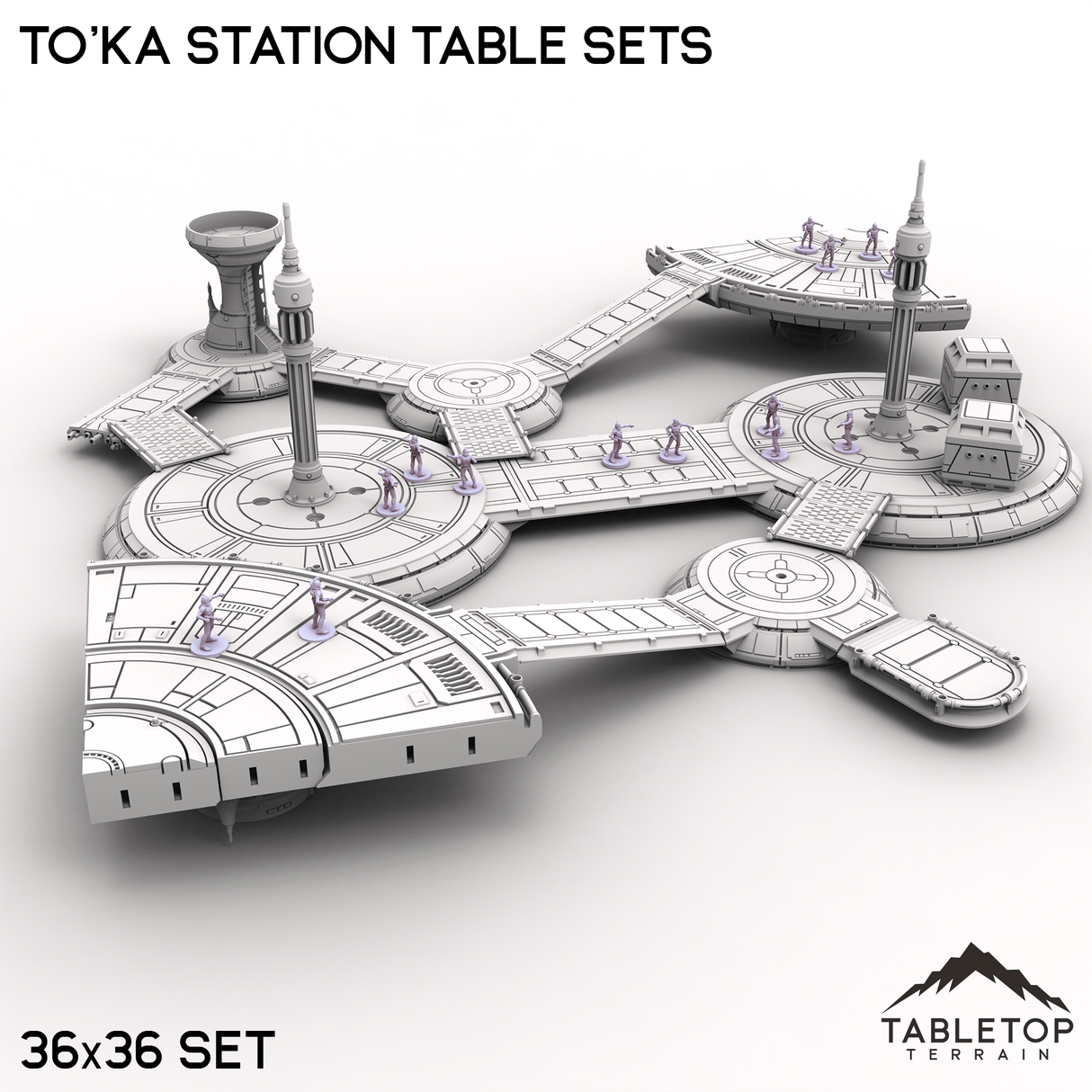 Tabletop Terrain Ruins To'ka Station Table Sets