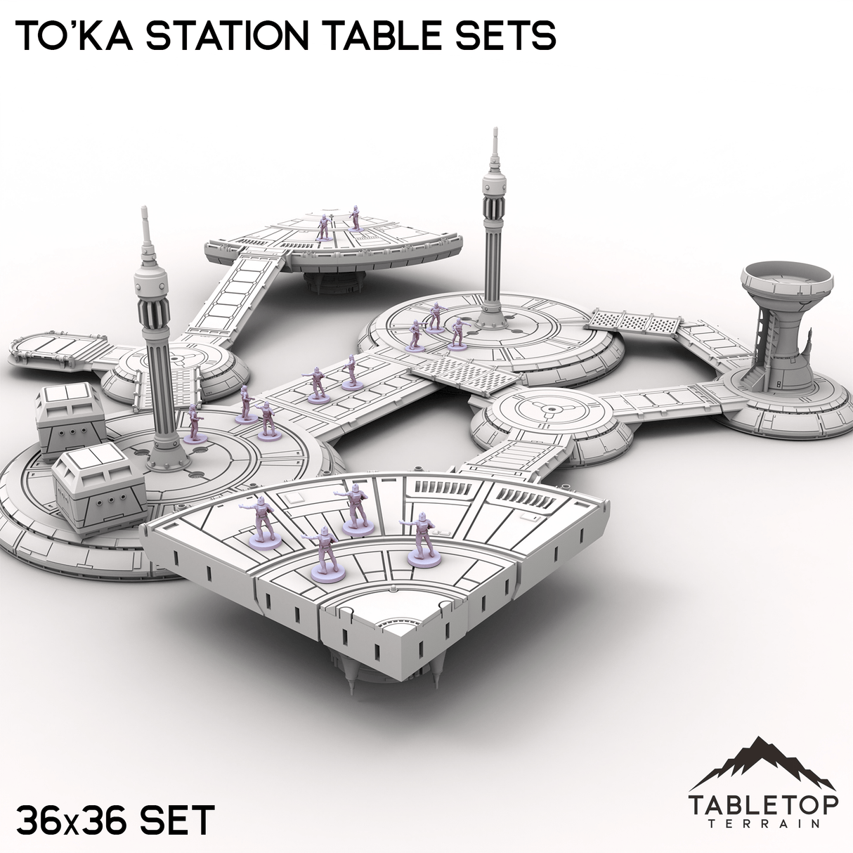 Tabletop Terrain Ruins To'ka Station Table Sets