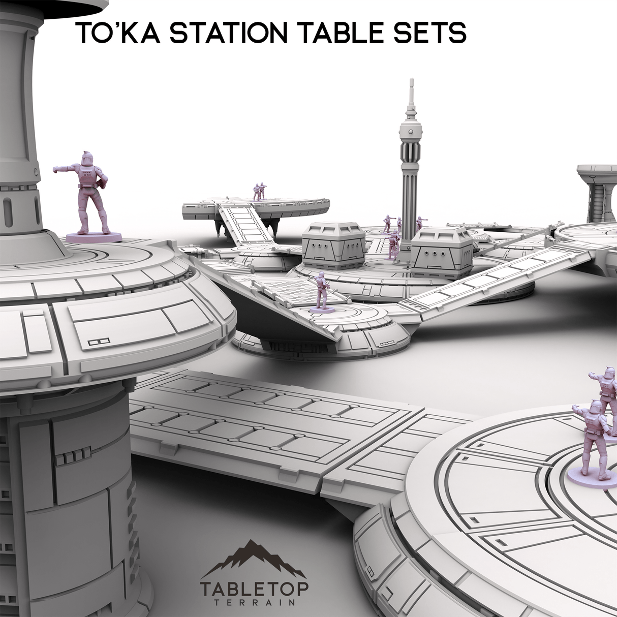 Tabletop Terrain Ruins To'ka Station Table Sets