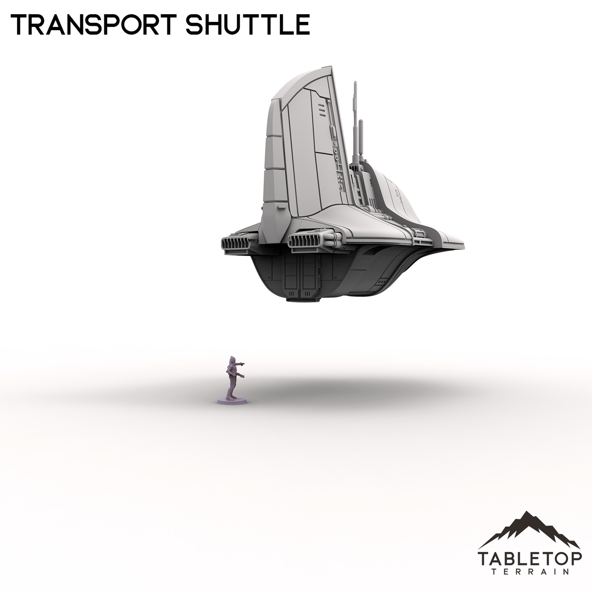 Tabletop Terrain Ruins Transport Shuttle - To'ka Station