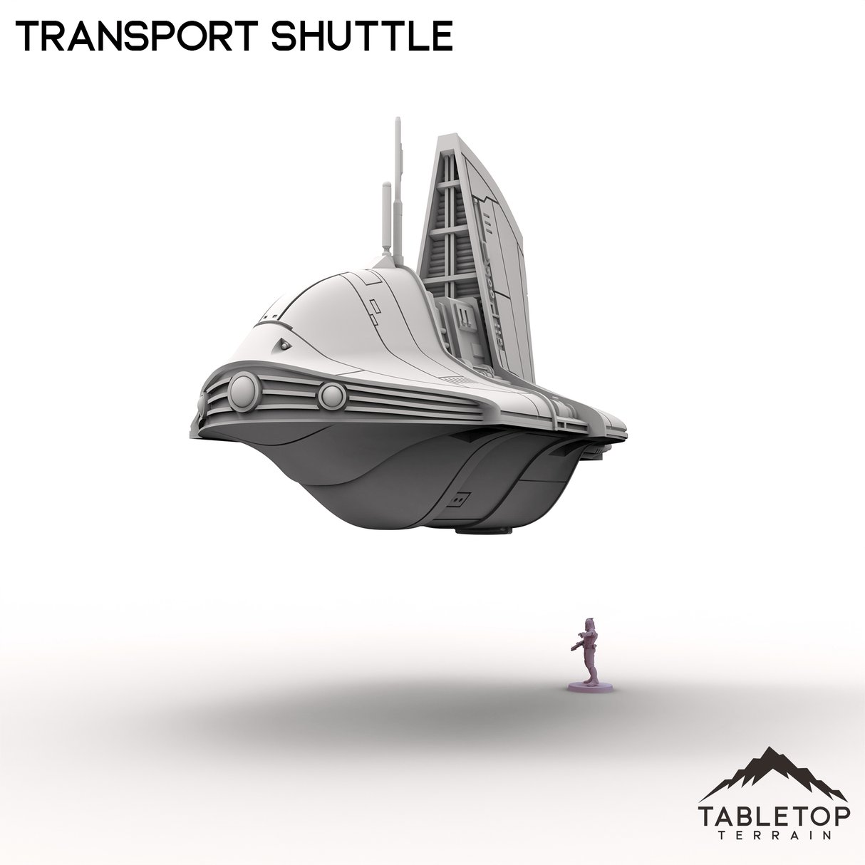 Tabletop Terrain Ruins Transport Shuttle - To'ka Station