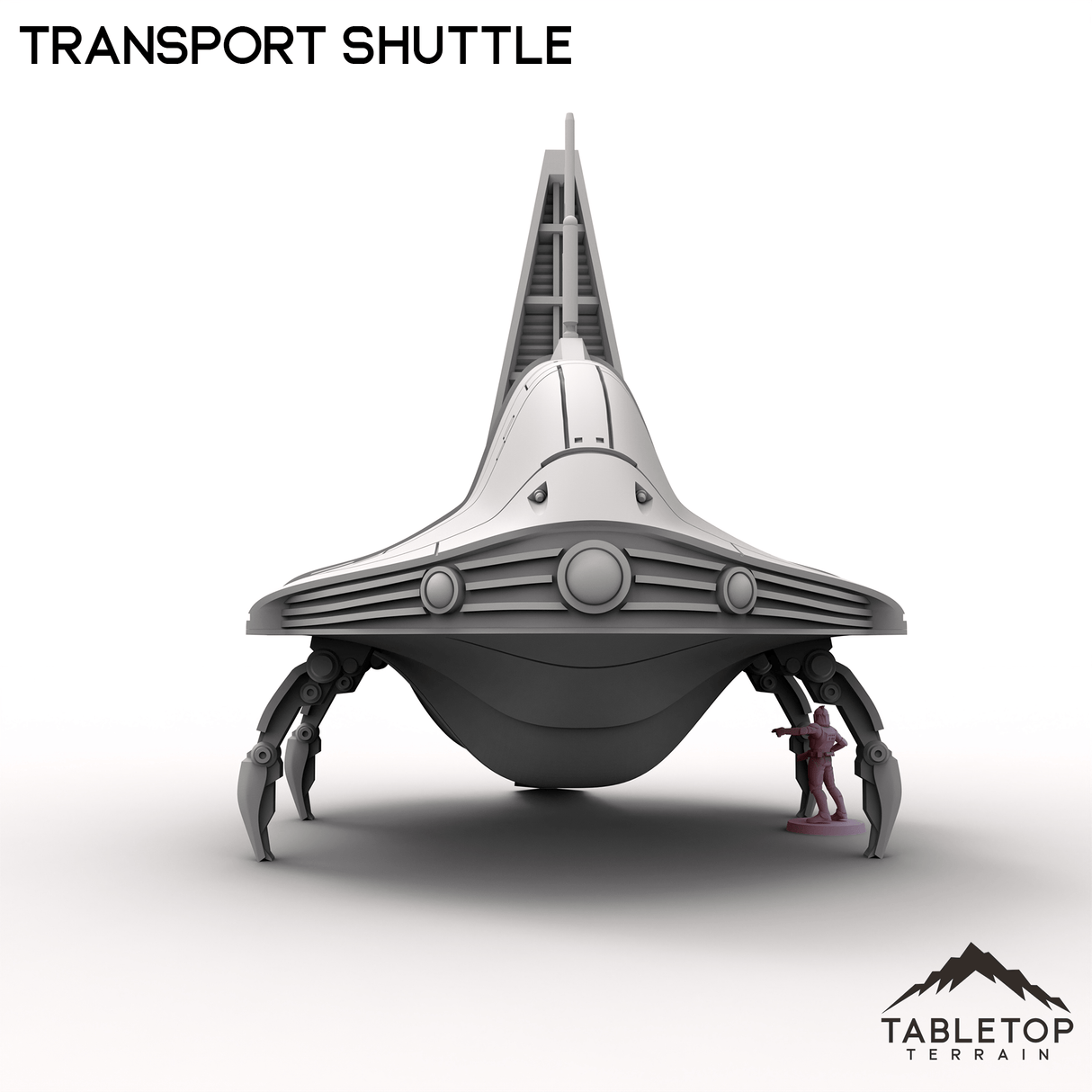 Tabletop Terrain Ruins Transport Shuttle - To'ka Station