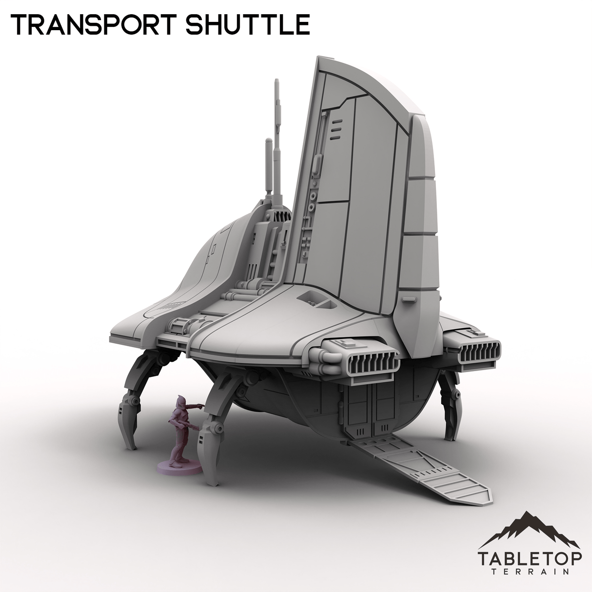 Tabletop Terrain Ruins Transport Shuttle - To'ka Station