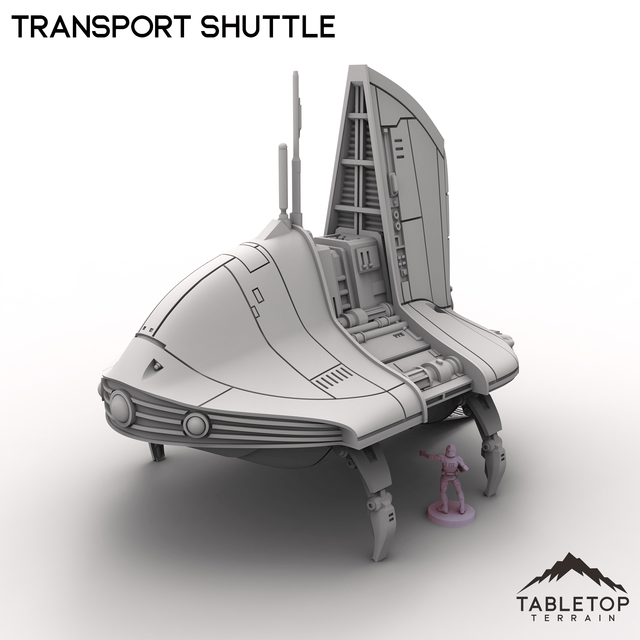Tabletop Terrain Ruins Transport Shuttle - To'ka Station