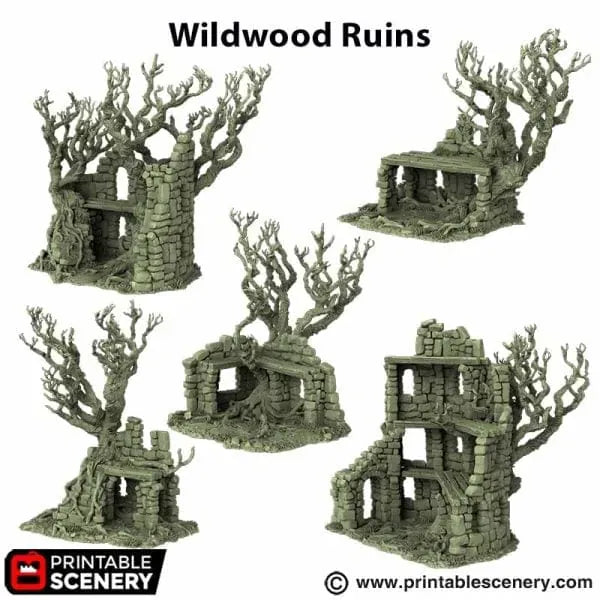 Tabletop Terrain Ruins Wildwood Ruins - The Gloaming Swamp