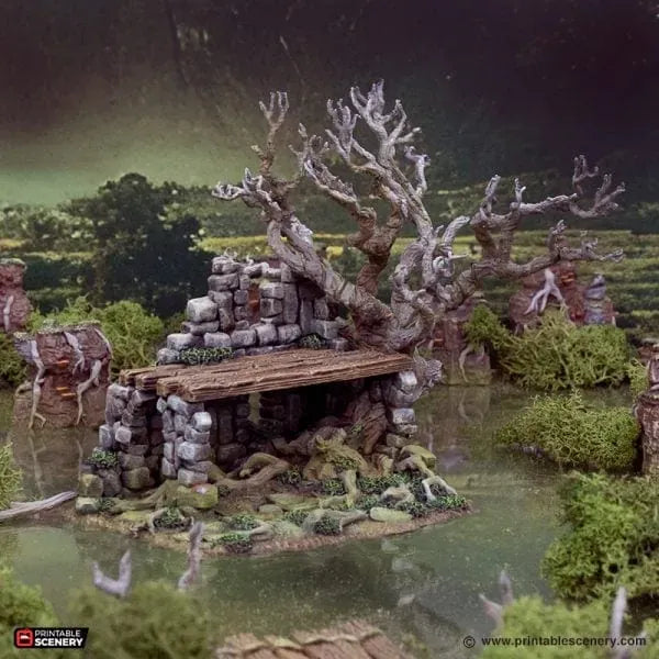 Tabletop Terrain Ruins Wildwood Ruins - The Gloaming Swamp