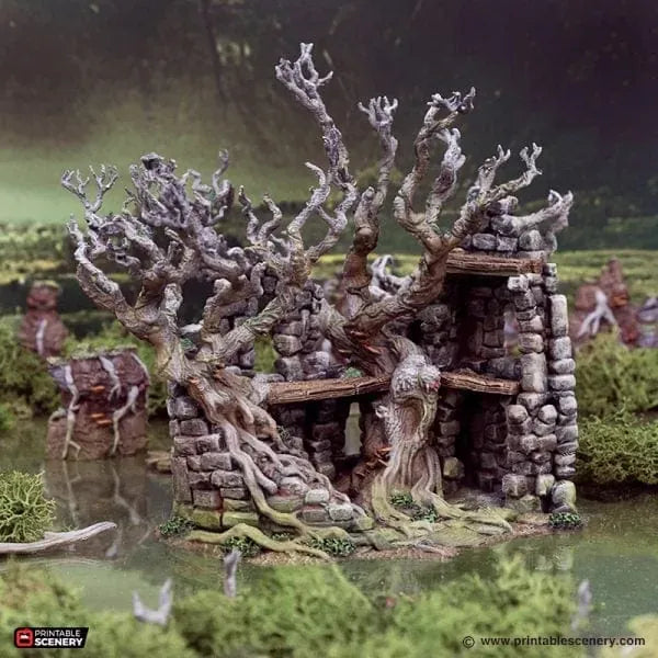 Tabletop Terrain Ruins Wildwood Ruins - The Gloaming Swamp
