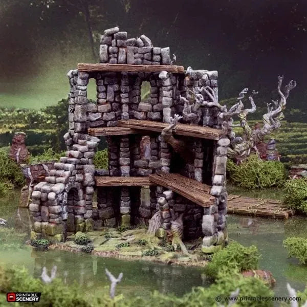 Tabletop Terrain Ruins Wildwood Ruins - The Gloaming Swamp