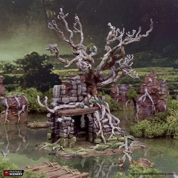 Tabletop Terrain Ruins Wildwood Ruins - The Gloaming Swamp