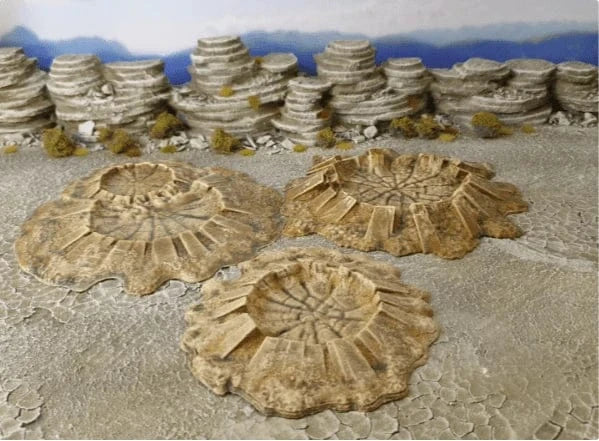 Tabletop Terrain Scatter Terrain 32mm / Full set Craters