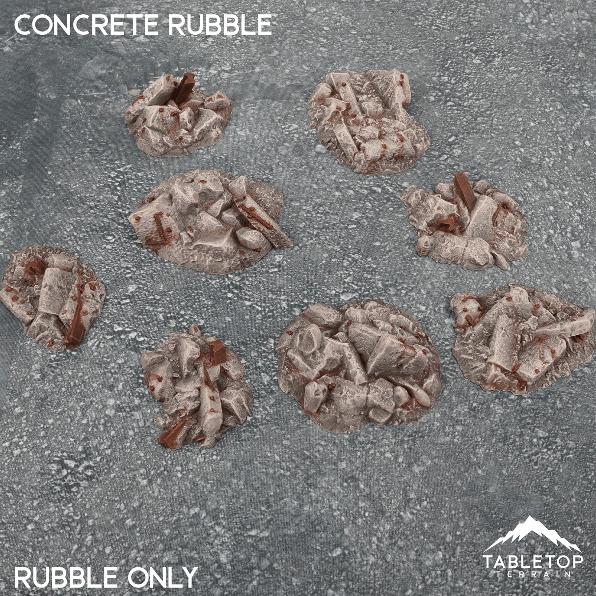 Tabletop Terrain Scatter Terrain 32mm / Rubble Concrete Rubble