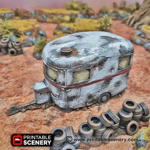 Tabletop Terrain Scatter Terrain Abandoned Vehicles - Apocalyptic Scatter Terrain