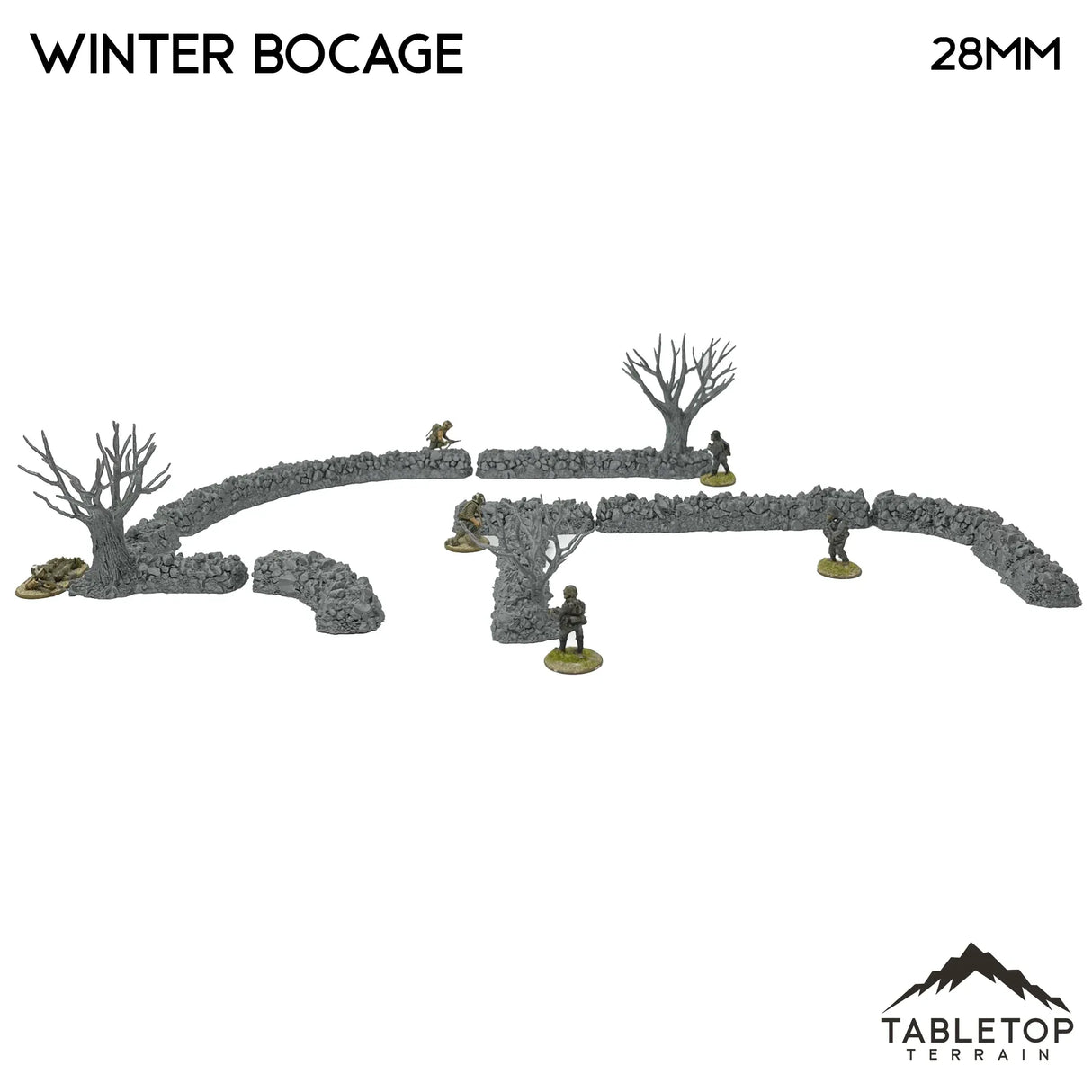 Tabletop Terrain Scatter Terrain Bocage / Winter Bocage - Country & King - Fantasy Historical Scatter Terrain