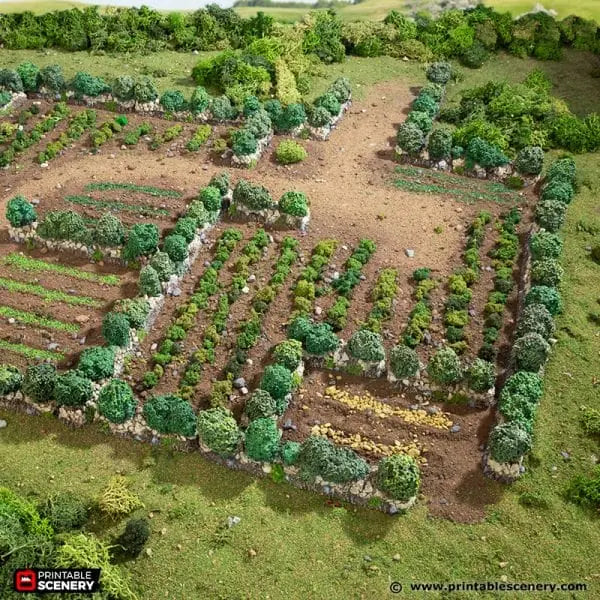 Tabletop Terrain Scatter Terrain Bocage / Winter Bocage - Country & King - Fantasy Historical Scatter Terrain