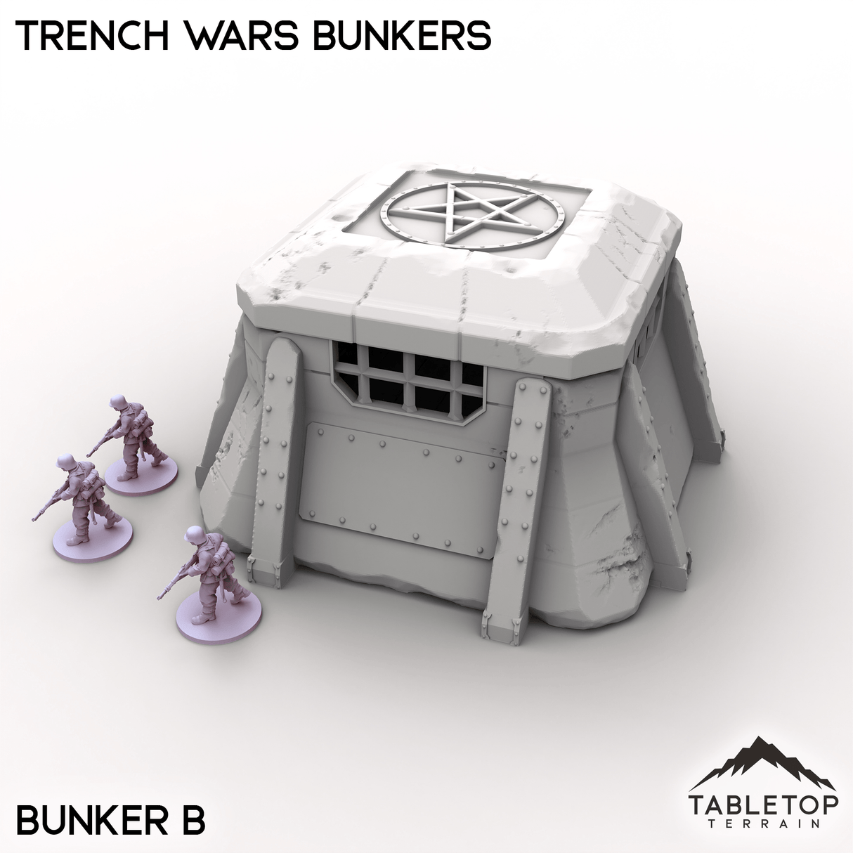 Tabletop Terrain Scatter Terrain Bunker B / 32mm Trench Wars Bunkers