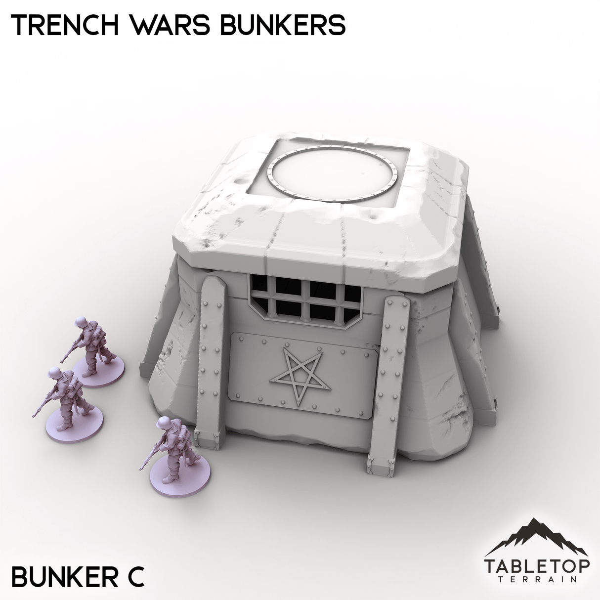 Tabletop Terrain Scatter Terrain Bunker C / 32mm Trench Wars Bunkers