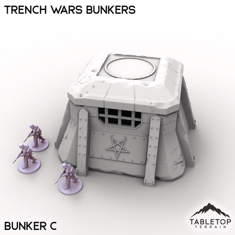 Tabletop Terrain Scatter Terrain Bunker C / 32mm Trench Wars Bunkers