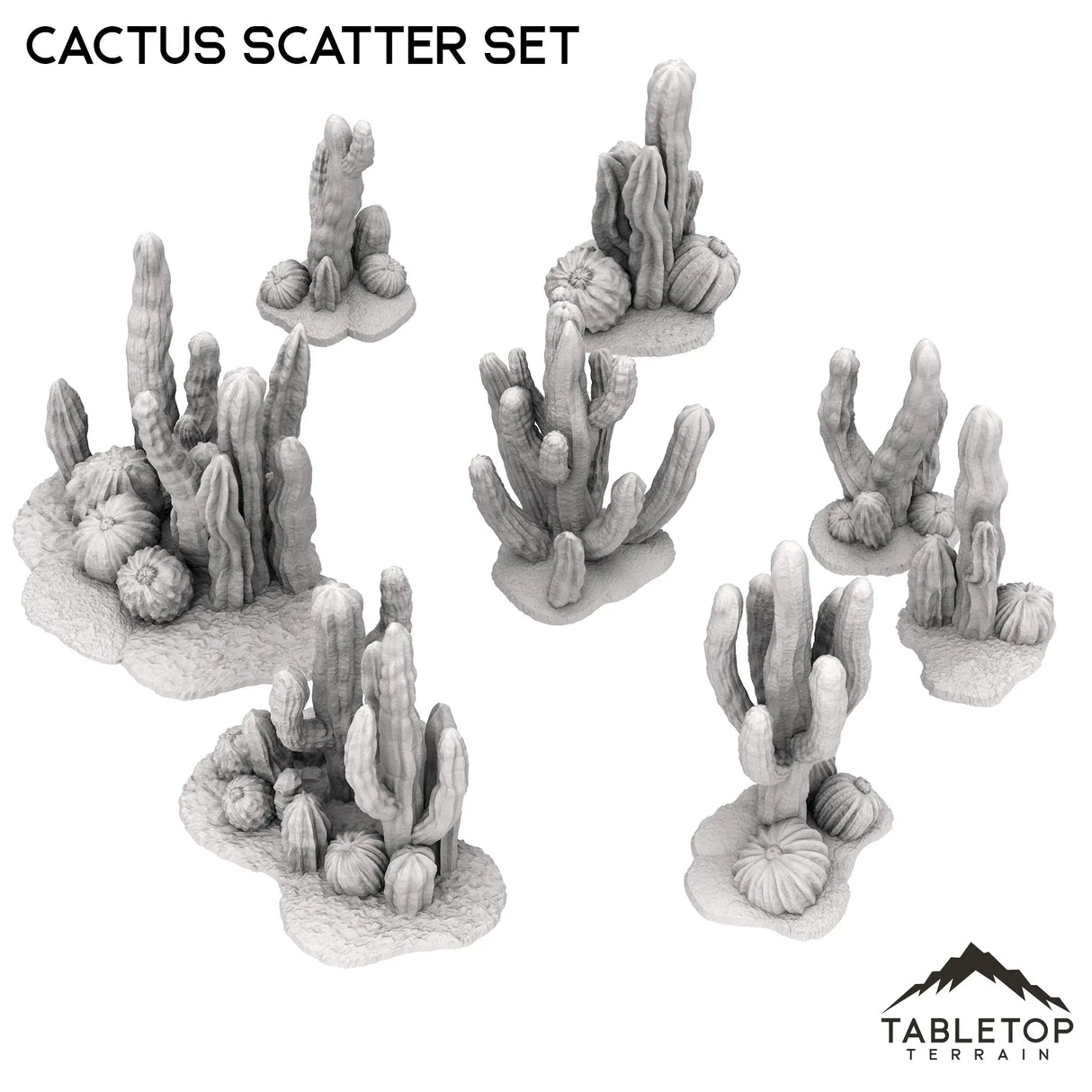 Tabletop Terrain Scatter Terrain Cactus Scatter Set - Old Wild Western Rush