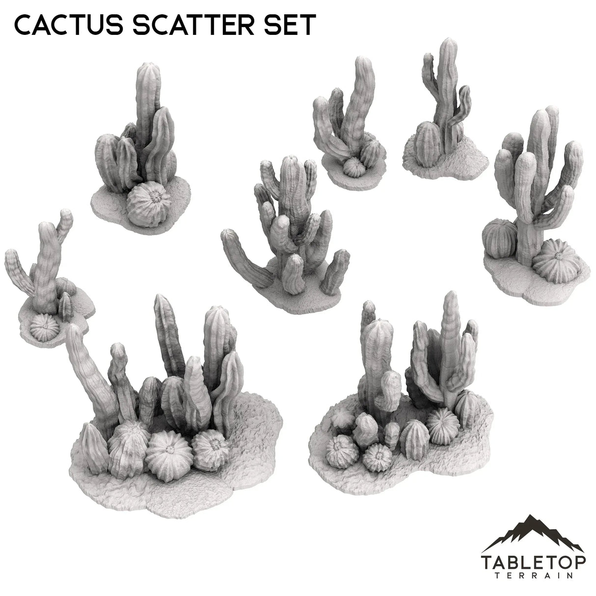 Tabletop Terrain Scatter Terrain Cactus Scatter Set - Old Wild Western Rush