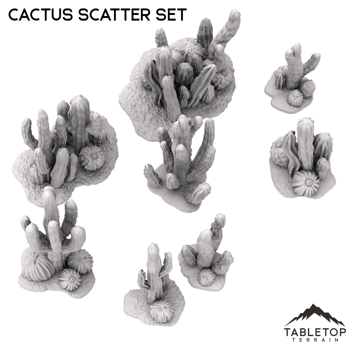 Tabletop Terrain Scatter Terrain Cactus Scatter Set - Old Wild Western Rush