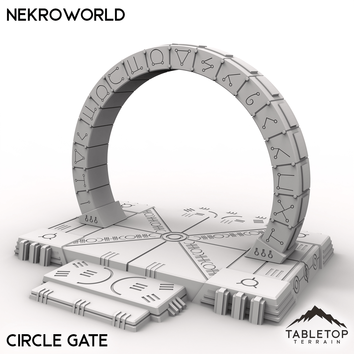 Tabletop Terrain Scatter Terrain Circle Gate / 32mm NekroWorld