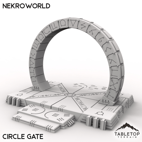 Tabletop Terrain Scatter Terrain Circle Gate / 32mm NekroWorld