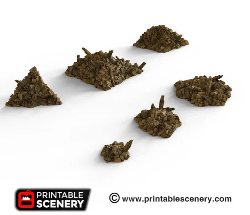 Tabletop Terrain Scatter Terrain Clorehaven Rubble - Scatter Terrain