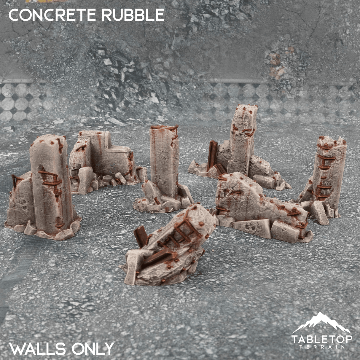 Tabletop Terrain Scatter Terrain Concrete Rubble