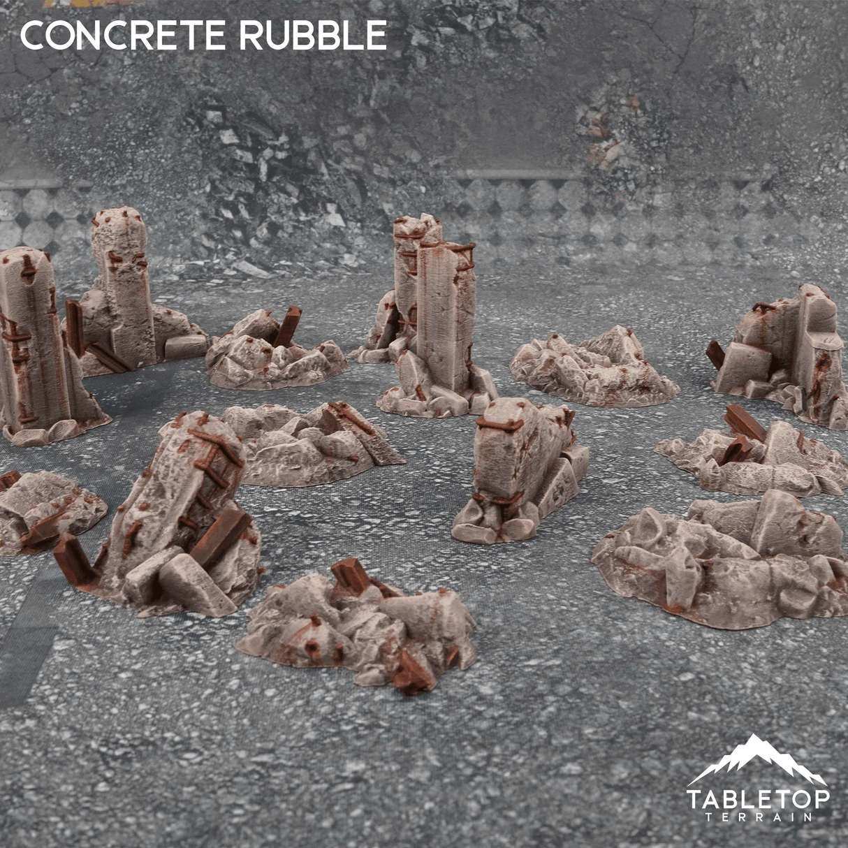 Tabletop Terrain Scatter Terrain Concrete Rubble