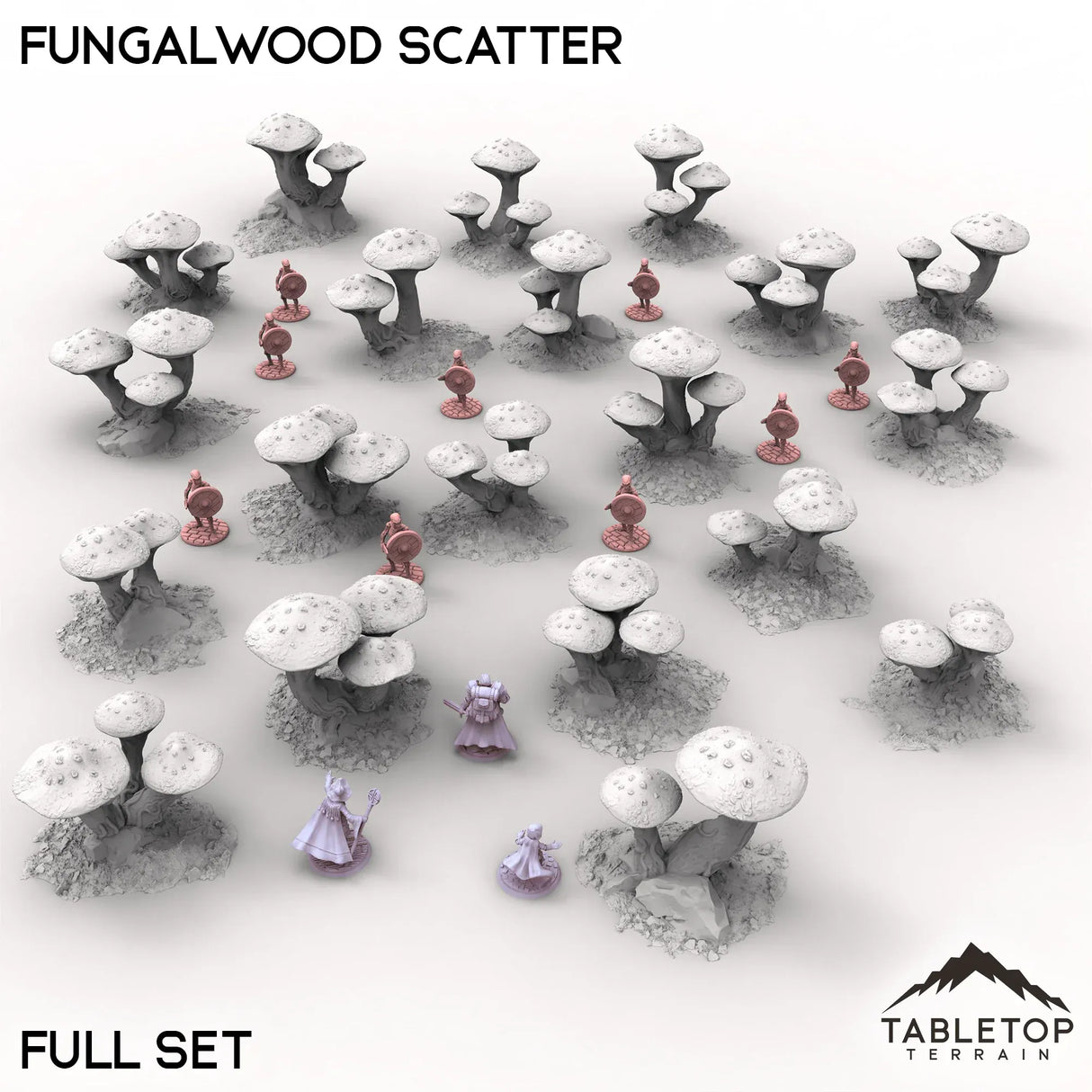 Tabletop Terrain Scatter Terrain Full Set / 32mm Fungalwood Scatter