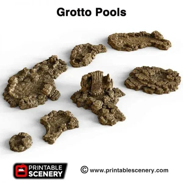 Tabletop Terrain Scatter Terrain Grotto Pools - Fantasy Scatter Terrain