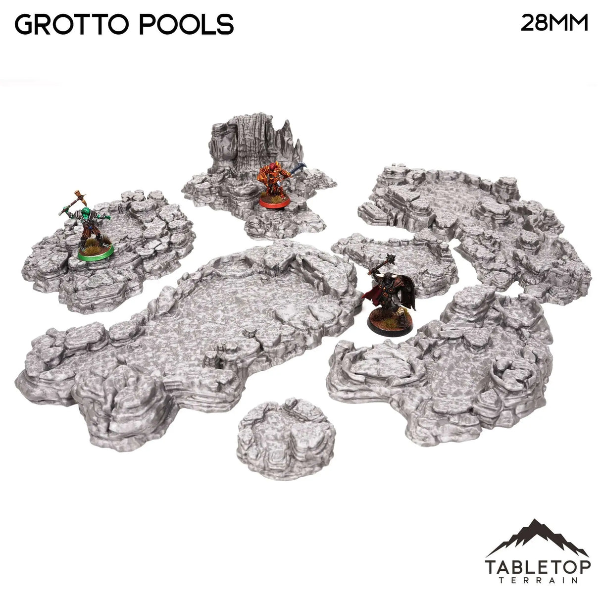 Tabletop Terrain Scatter Terrain Grotto Pools - Fantasy Scatter Terrain