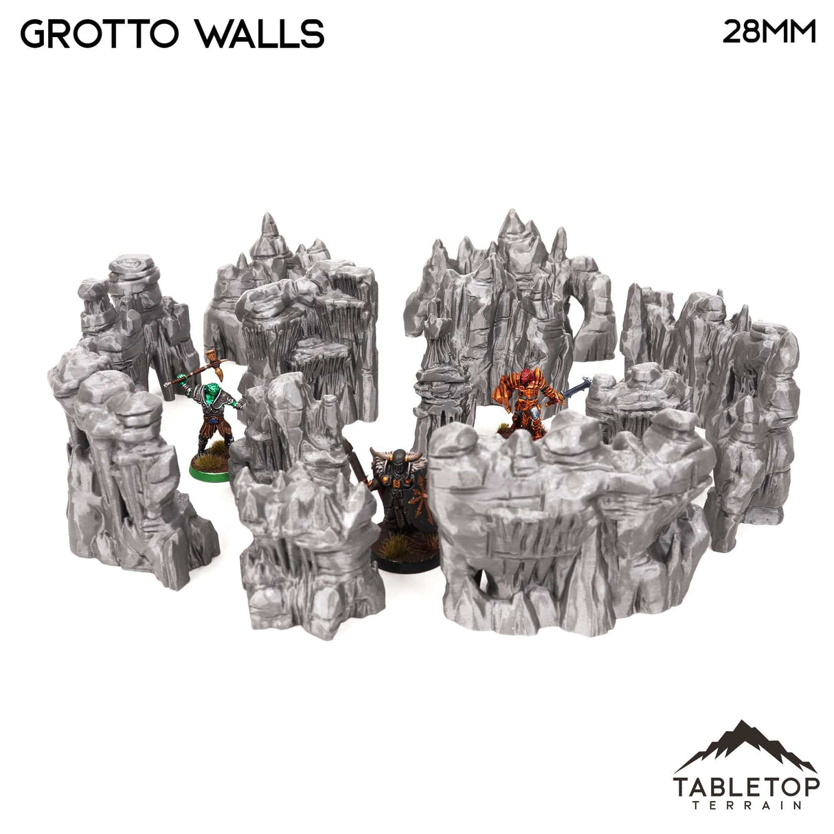 Tabletop Terrain Scatter Terrain Grotto Walls / Crystal / Shroom - Fantasy Scatter Terrain