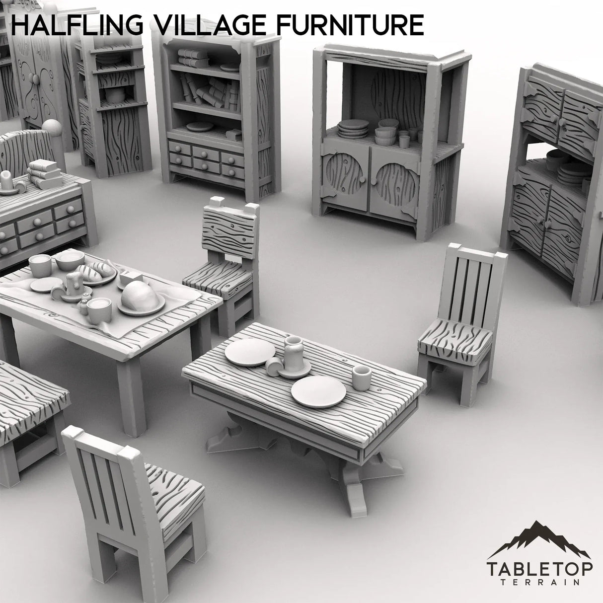 Tabletop Terrain Scatter Terrain Halfling Village Furniture