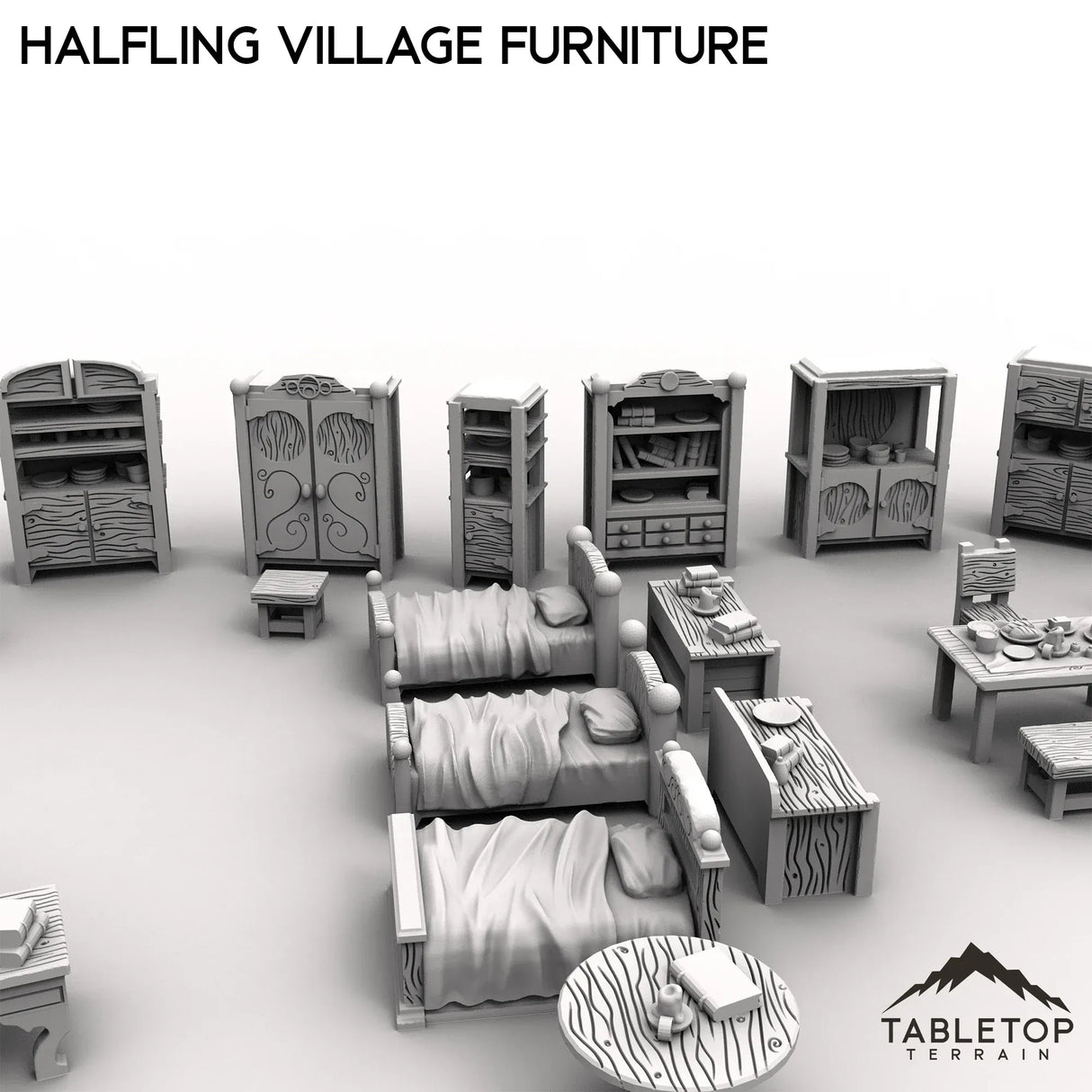 Tabletop Terrain Scatter Terrain Halfling Village Furniture