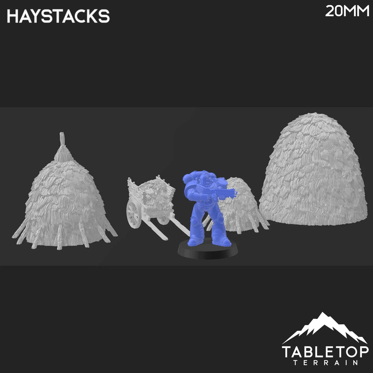 Tabletop Terrain Scatter Terrain Haystacks - Country & King - Fantasy Historical Scatter Terrain