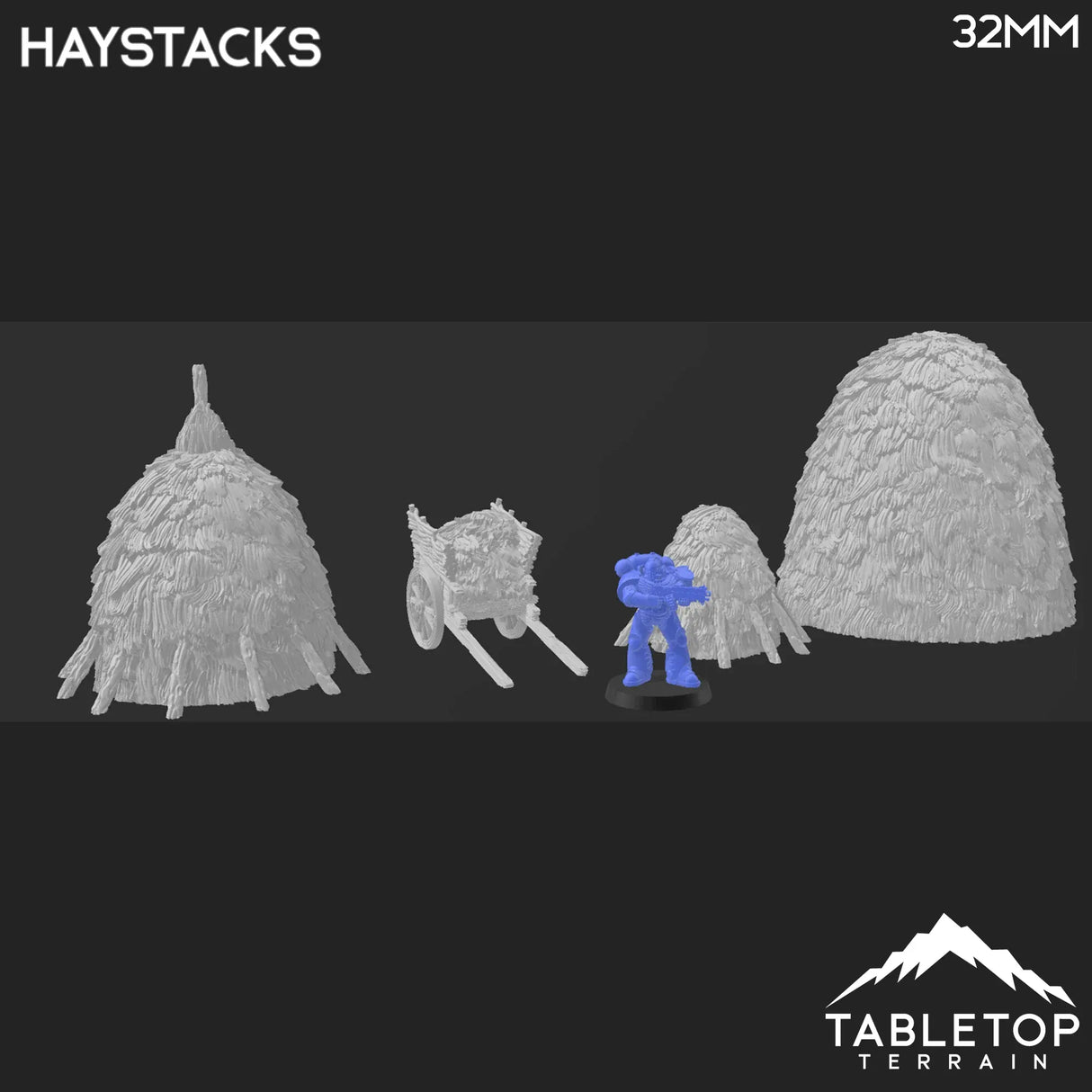 Tabletop Terrain Scatter Terrain Haystacks - Country & King - Fantasy Historical Scatter Terrain