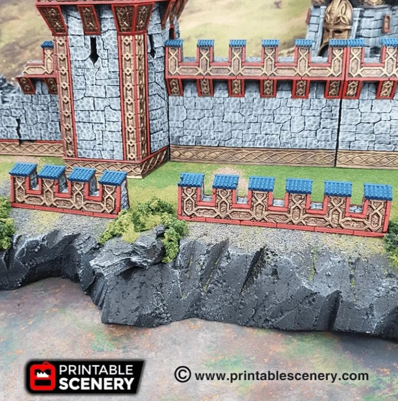 Tabletop Terrain Scatter Terrain Ironhelm Barricades - Dwarven Fantasy Scatter Terrain
