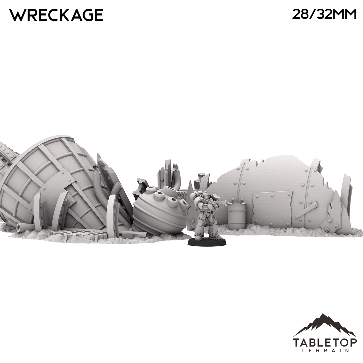 Tabletop Terrain Scatter Terrain Orc Wreckage - Warpzel-1A Orc Space Program