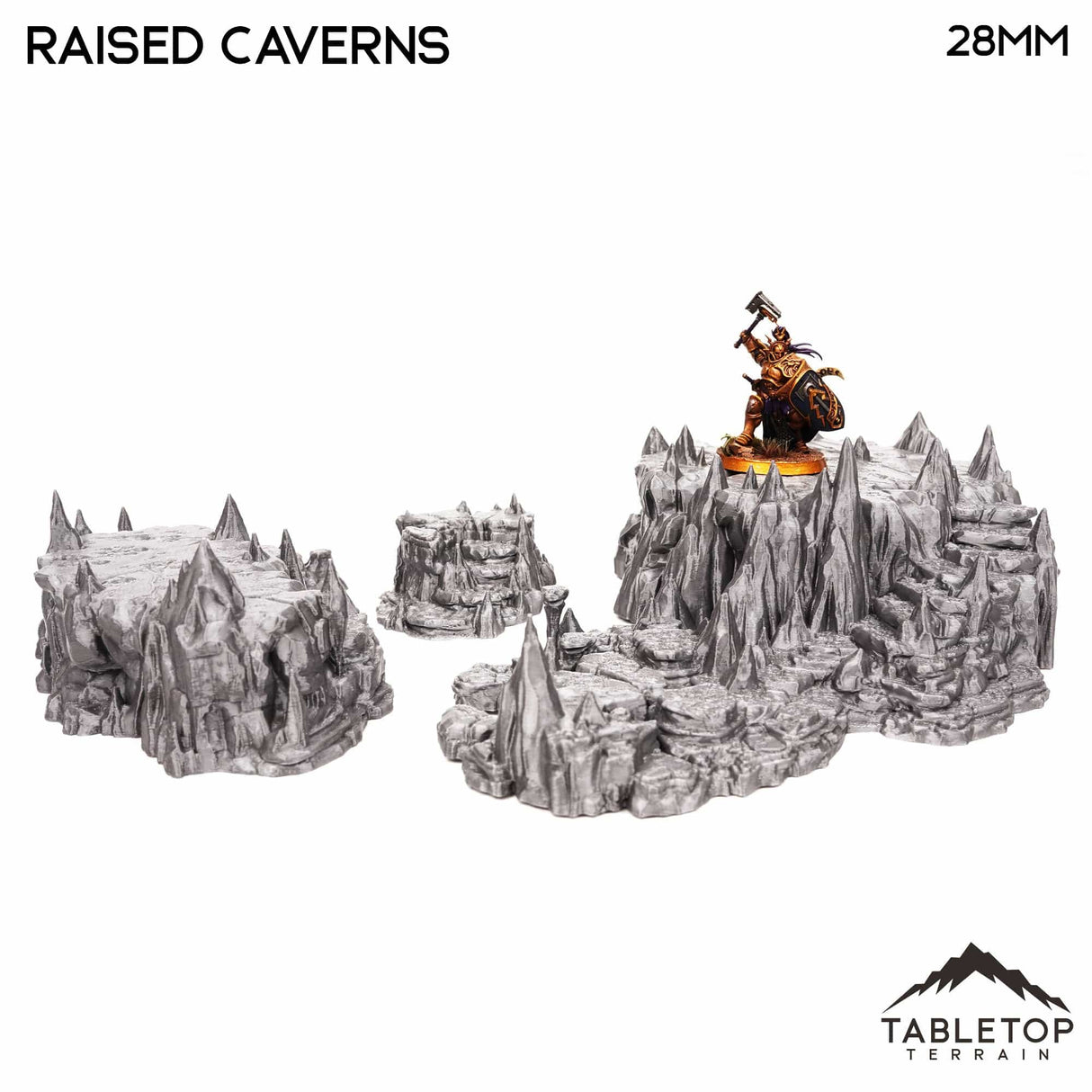 Tabletop Terrain Scatter Terrain Raised Caverns / Shroom with Bridges- Fantasy Scatter Terrain