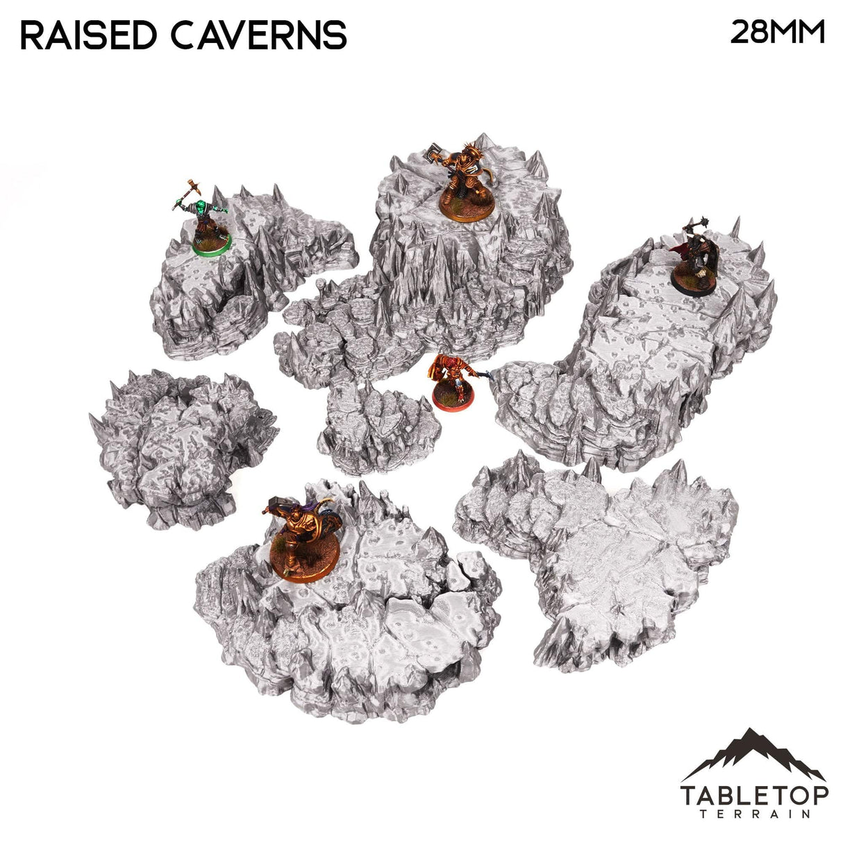 Tabletop Terrain Scatter Terrain Raised Caverns / Shroom with Bridges- Fantasy Scatter Terrain