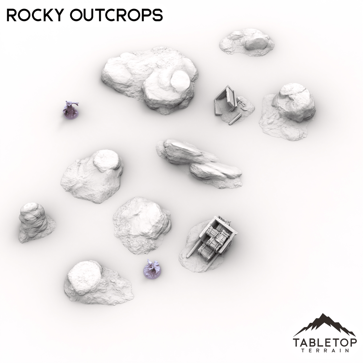 Tabletop Terrain Scatter Terrain Rocky Outcrops - Kingdom of Saxonia